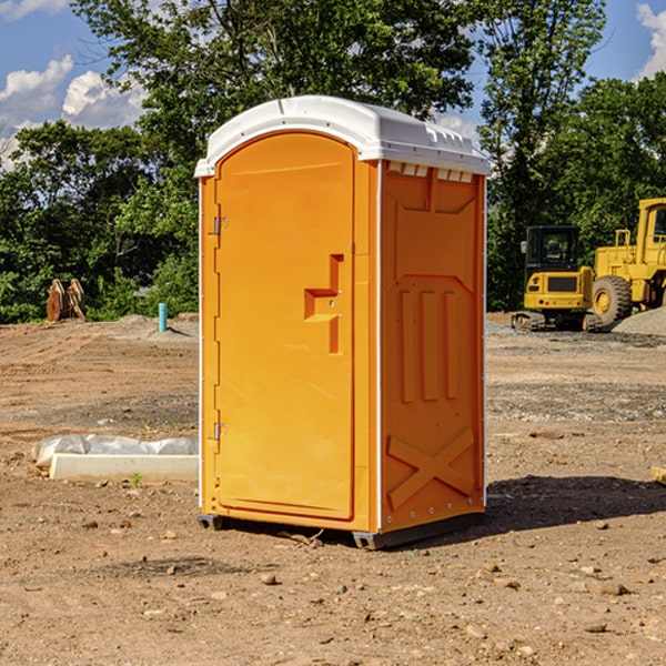 how often are the porta potties cleaned and serviced during a rental period in Carle Place New York